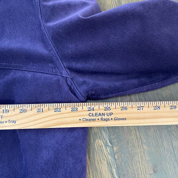 St Johns Bay Purple Suede Jacket Women’s XL Button Front Fall Winter Layering - Picture 15 of 16